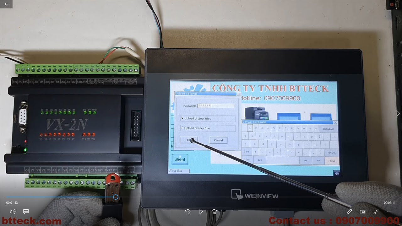 Upload chỉnh sửa lại project HMI Weinview TK6071iQ