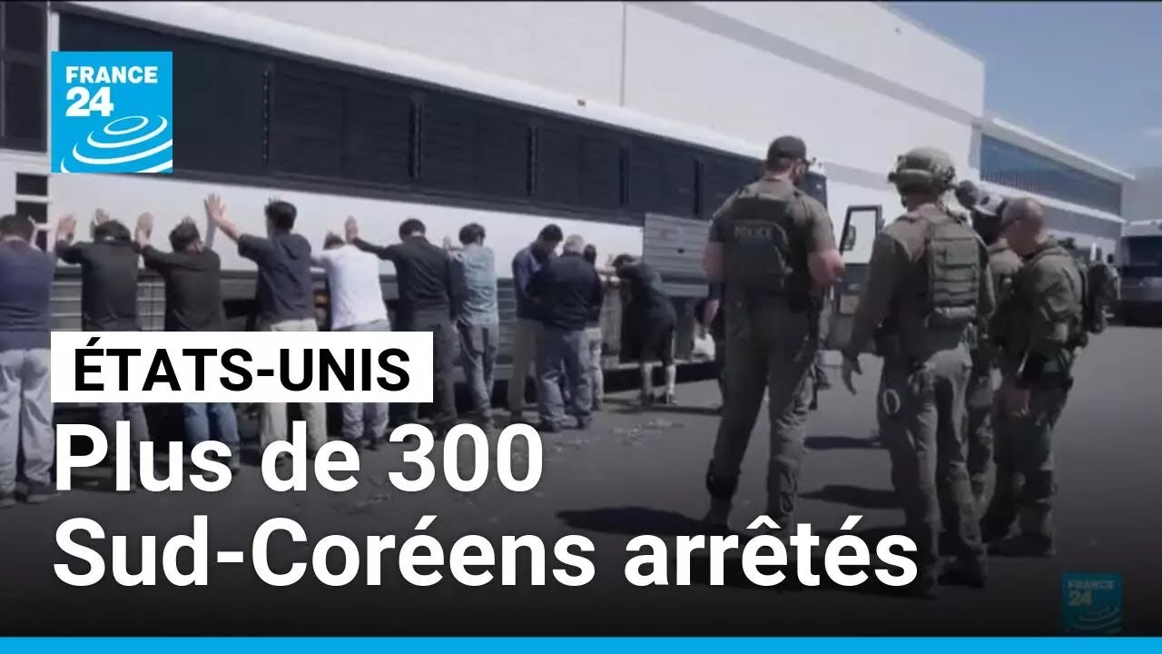 États-Unis : plus de 300 Sud-Coréens arrêtés lors d'un raid dans une usine • FRANCE 24