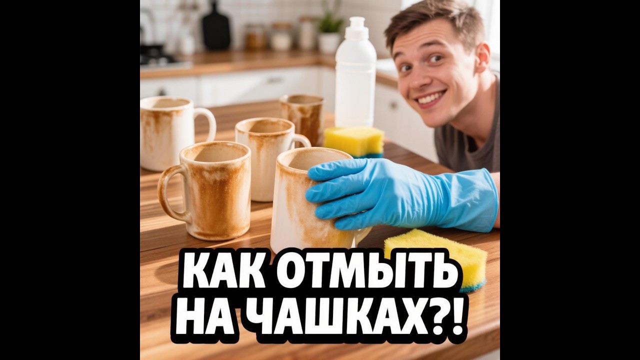 ВАМ НЕ НУЖЕН КОВЁР-САМОЛЁТ!? Как отмыть налёт на чашках?#песниотшамсковых#russia#лайфхаки