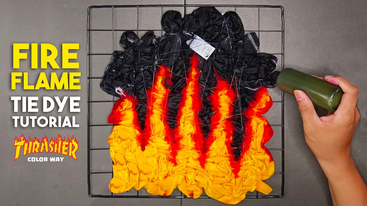 Fire Flame Pattern Tie Dye Tutorial ( trasher inspired ) by Tali at Kulay