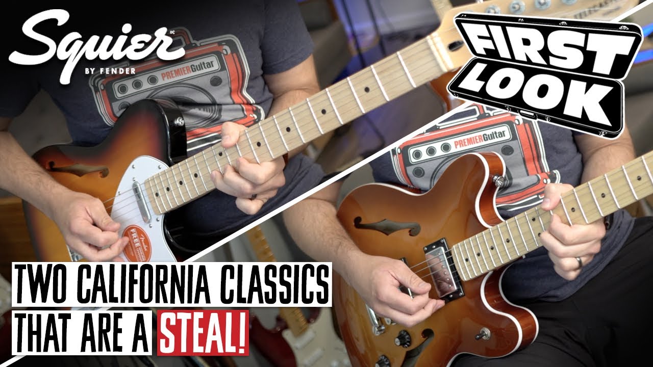 Лучшие гитары по соотношению цены и качества? Демо-версии Squier Telecaster Thinline и Starcaster...