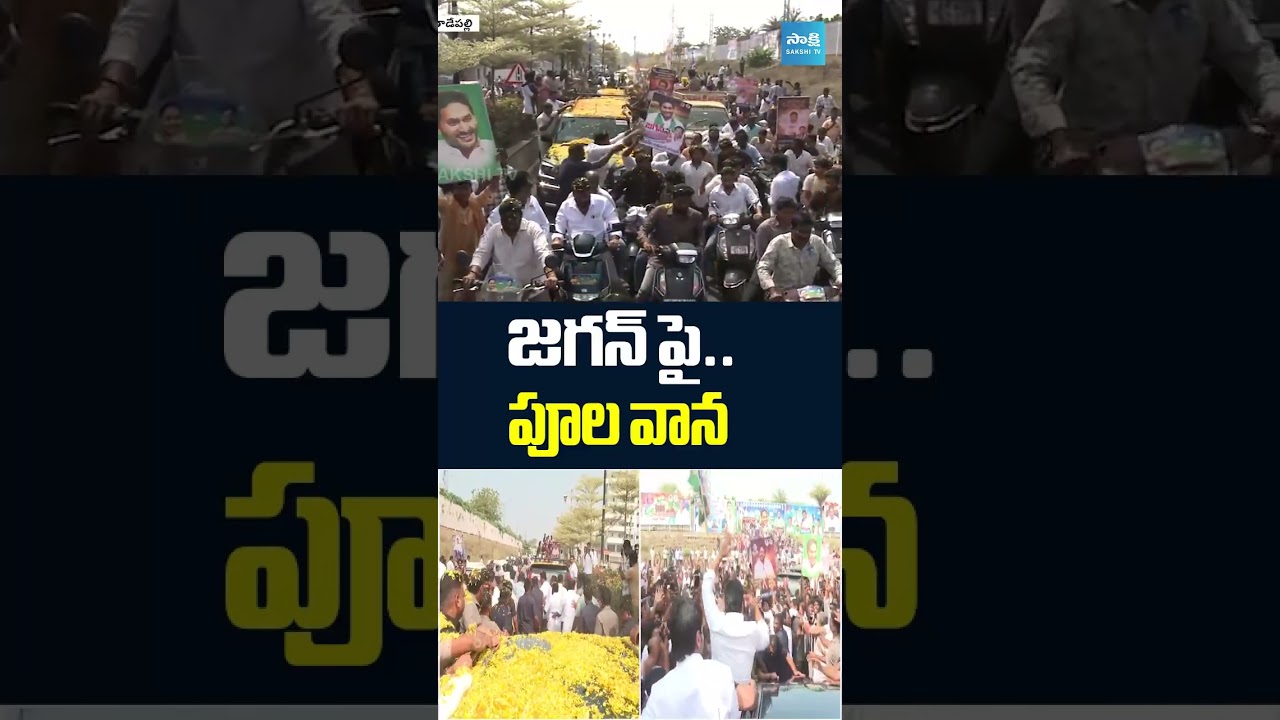 జగన్ పై పూల వర్షం #YSRCPLeaders #YSJagan #Taedepalli #Jogi RameshHouse  #GrandWelcome #SakshiTV