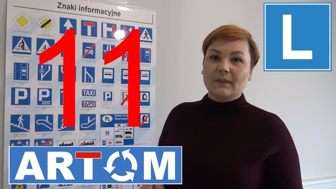 Znaki informacyjne - wykład nr 11 z przepis&oacute;w ruchu drogowego