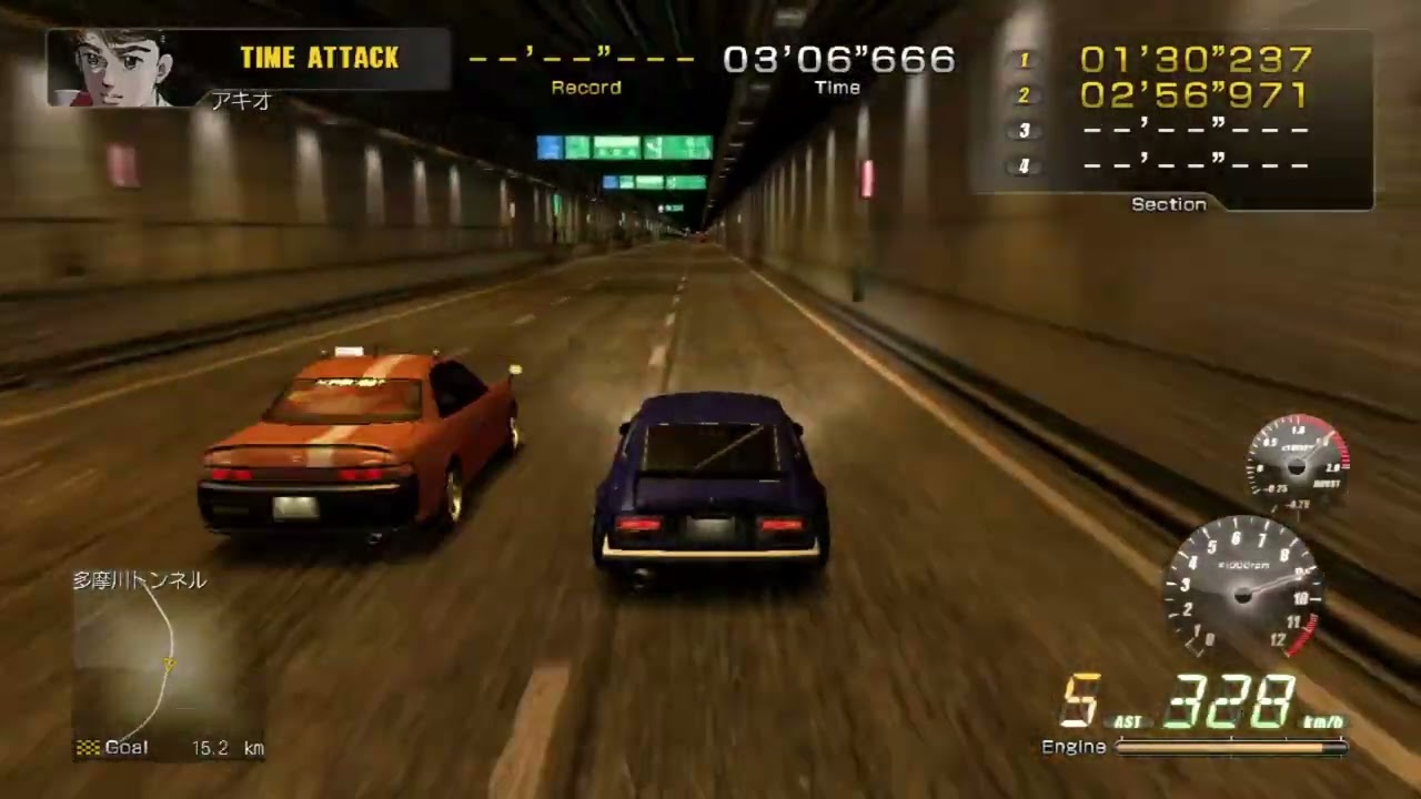 Wangan Midnight Stage 5 with traffic 5:53.668