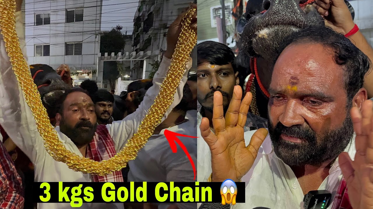 Laddu Yadav Offered 3 kgs Gold Chain 🥇for Bahubali Bull | Chappal Bazar Laddu Yadav Sadar 2024