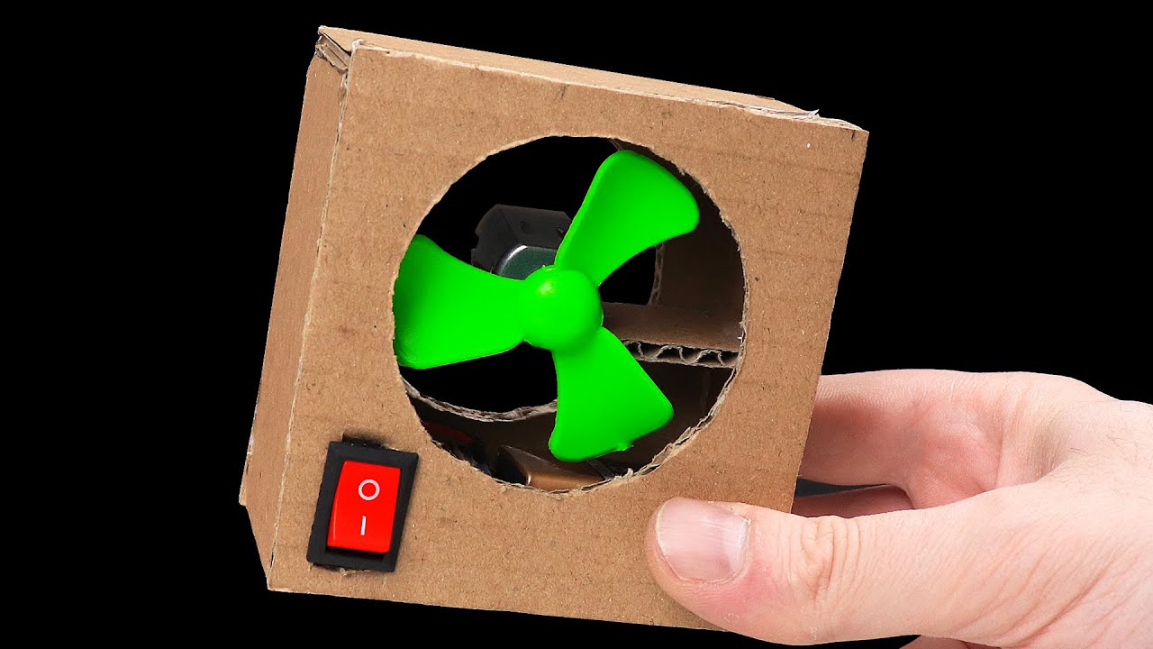 How to Make a Mini Table Fan Out of Cardboard at Home