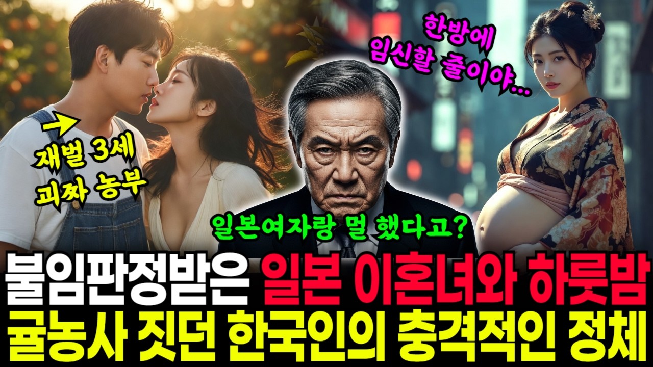 침대 위에 남편이 내 단짝친구와... 일본 이혼녀가 제주도 귤밭 농사 청년을 만나 벌어지는 통쾌한 복수와 사랑이야기 ㅣ시니어오디오북ㅣ감동사연ㅣ해외감동사연ㅣ로맨스 l AI 드라마