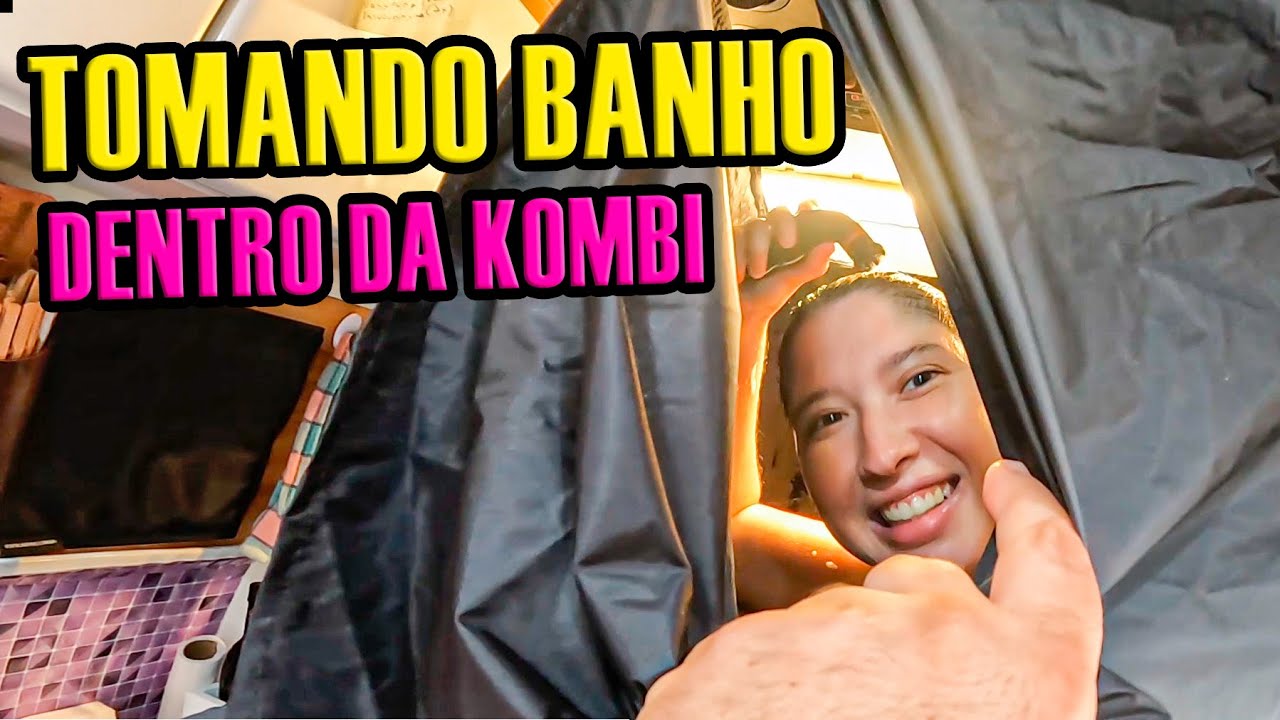 TOMEI BANHO dentro do CARRO com o MELHOR BOX para KOMBI MOTORHOME