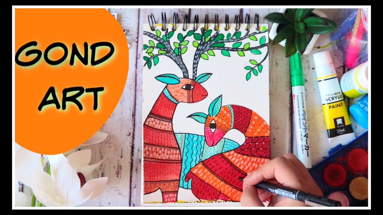 Учебник по живописи в стиле Gond Art