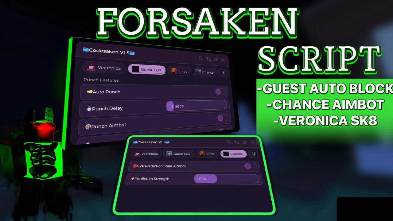 [🔥GUEST AUTO BLOCK☄️] Codesaken Script *OP*-Auto Generators, Godmode,Chance Aimbot,Etc