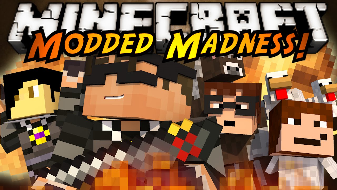 Minecraft Modded Madness : GUN MOD VS MORPH MOD!