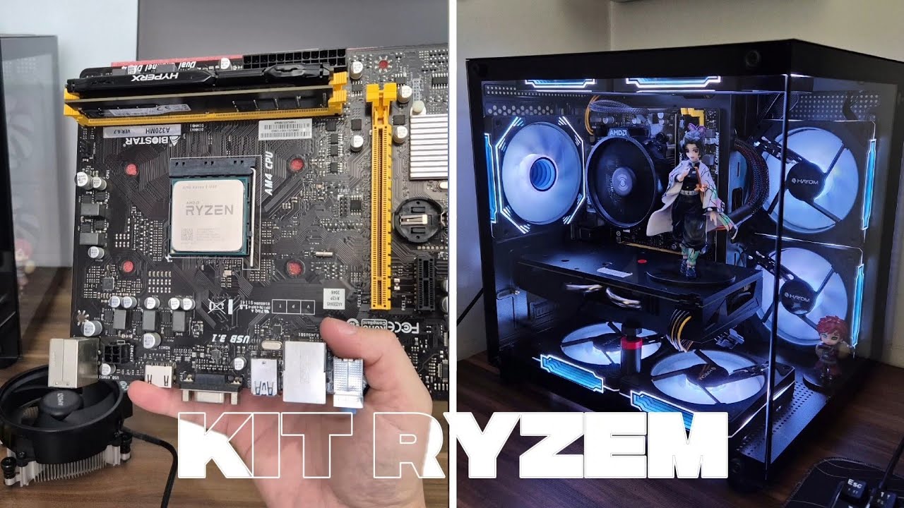 DEIXANDO MEU PC GAMER HUMILDE MAIS FORTE COM UM KIT RYZEM