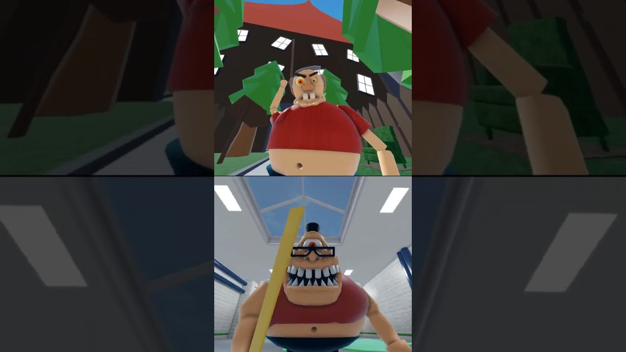 ESCAPE EVIL GRANDPA! vs MR STINKY'S DETENTION Jumpscare #shorts