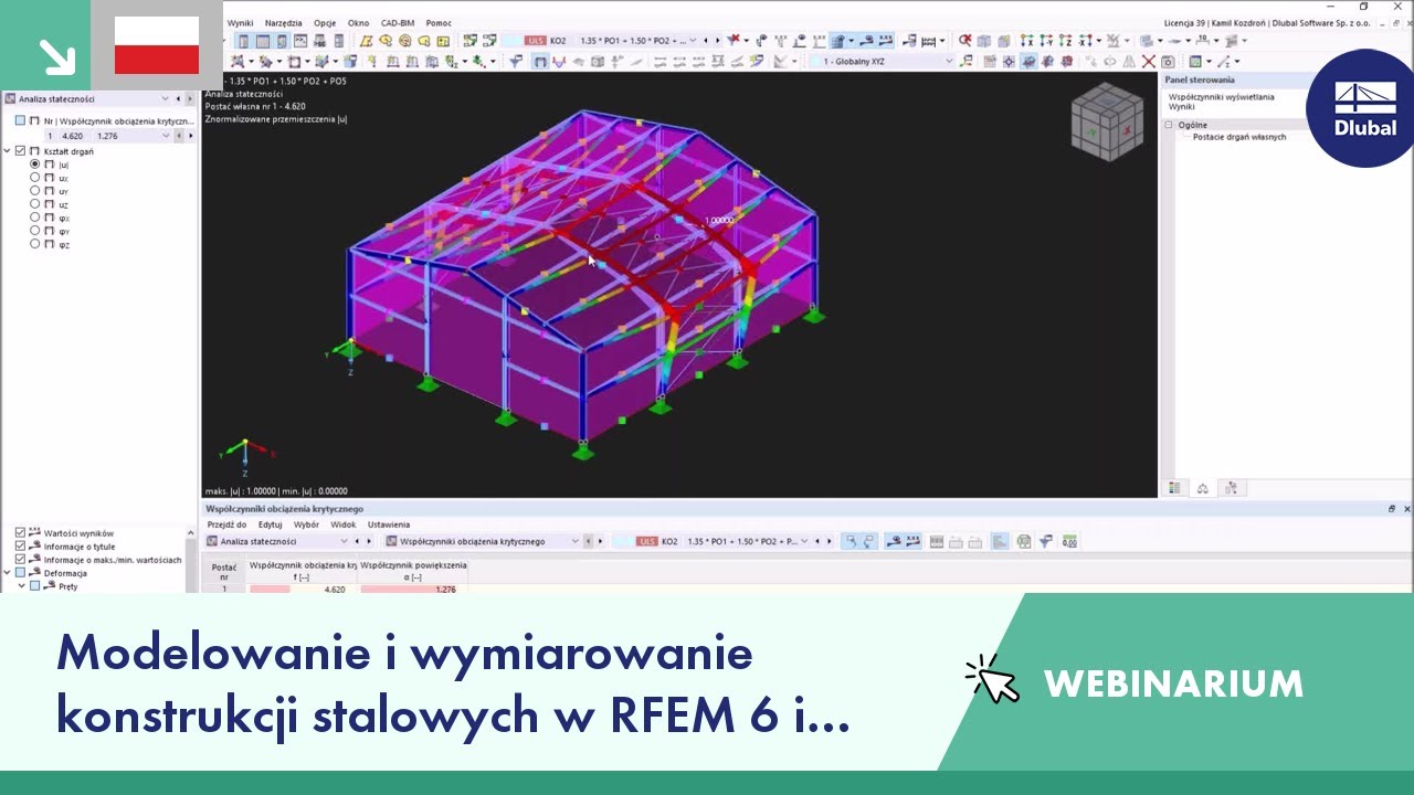 Modelowanie i wymiarowanie konstrukcji stalowych w RFEM 6 i RSTAB 9
