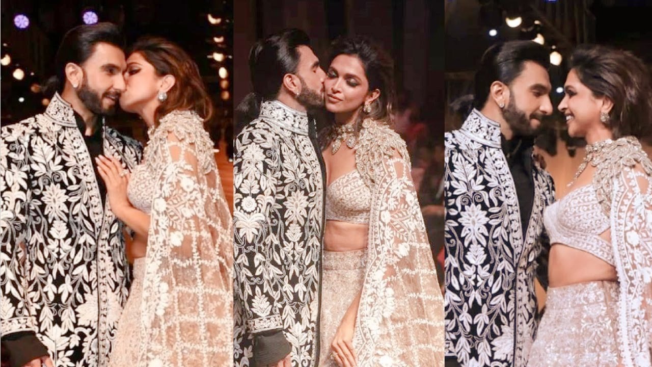 Hot Chemistry Of Deepika Pudukone And Ranveer Singh Kisses On Ramp