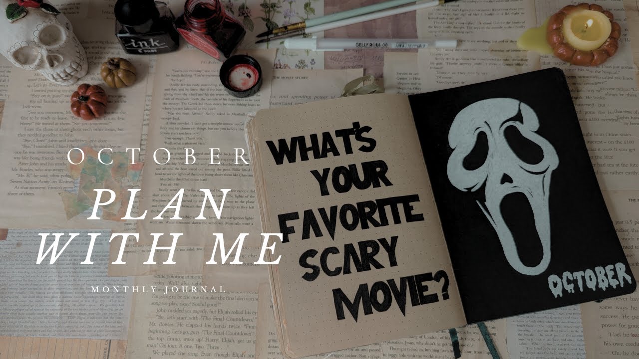 Тема для Bullet Journal «Призрачное лицо» | План жуткого октября вместе со мной