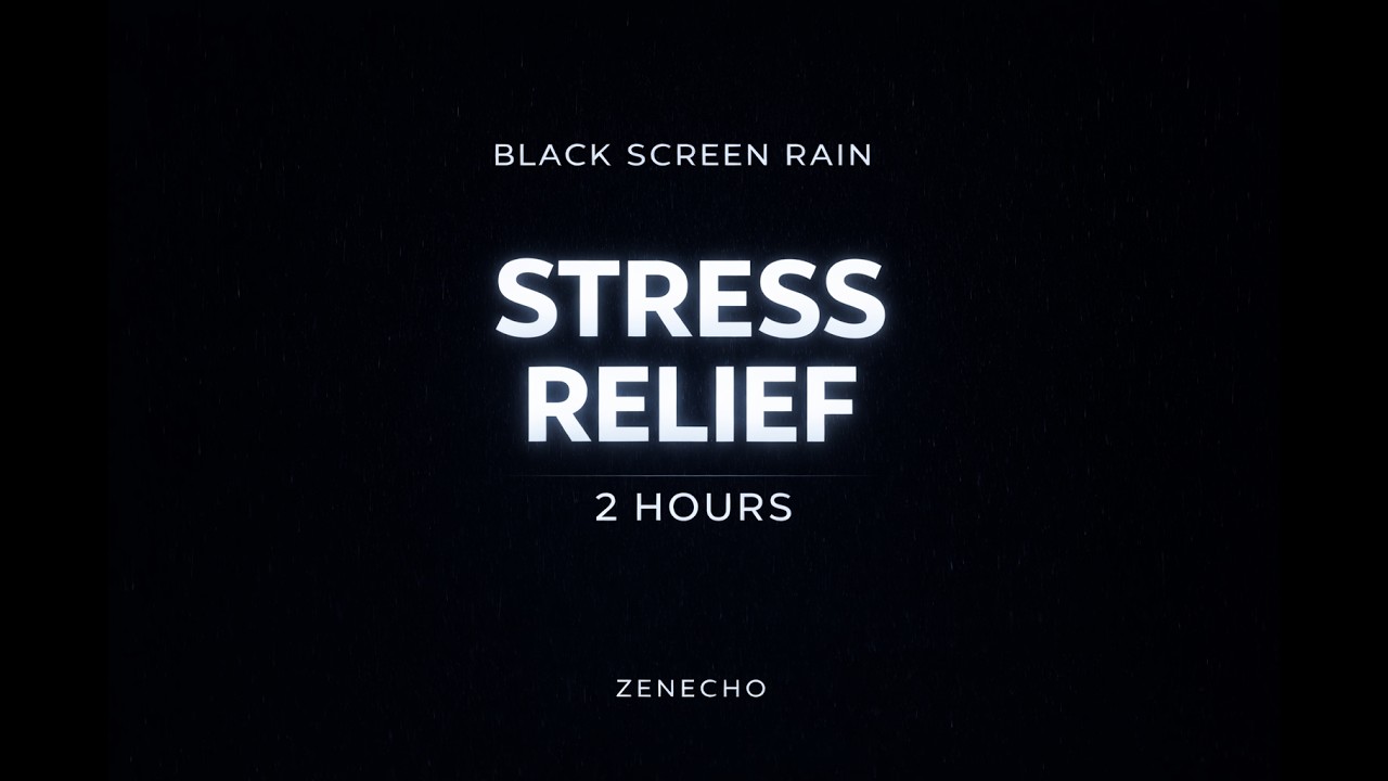 Black Screen Rain 2 Hours – Stress Relief Rain  No Thunder