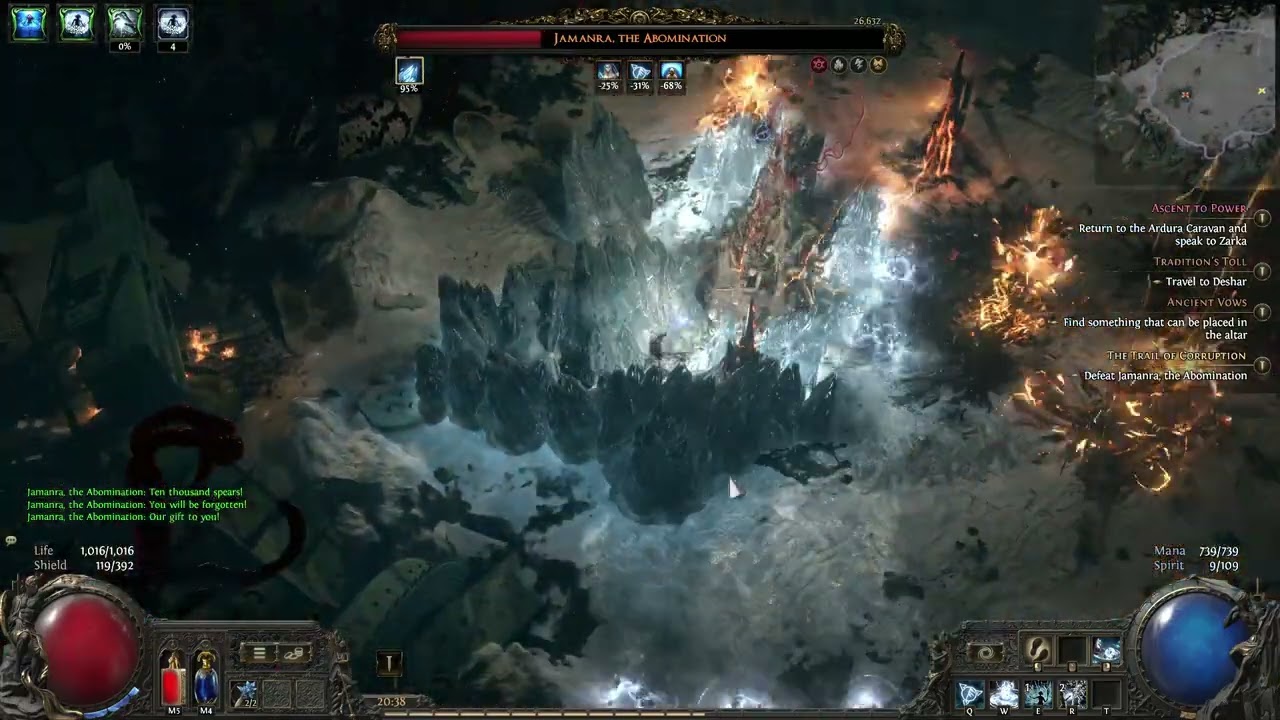PoE 2 Sorceress vs Jamanra (Act 2 Cruel) | Boss Fight Victory!