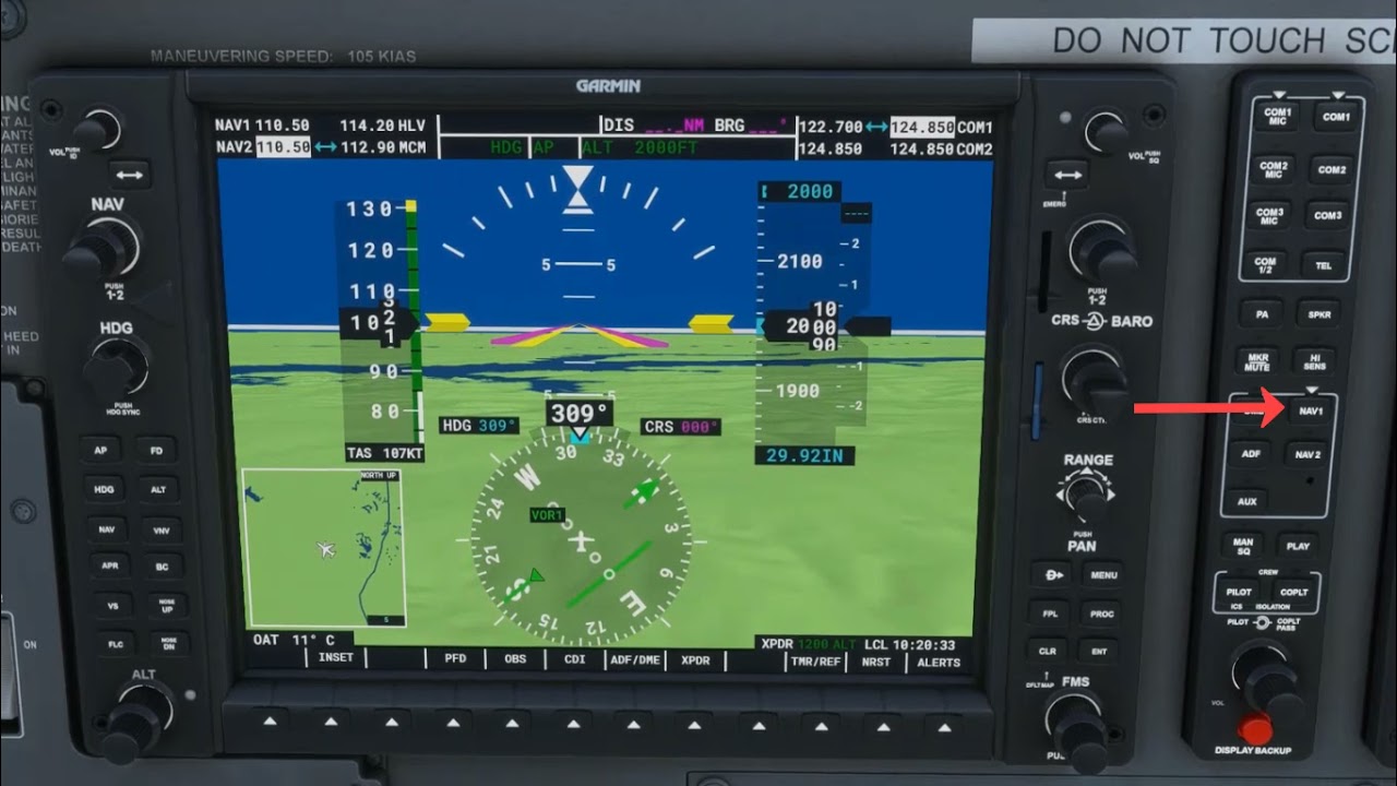 Garmin G1000: NAV VOL ID Knob