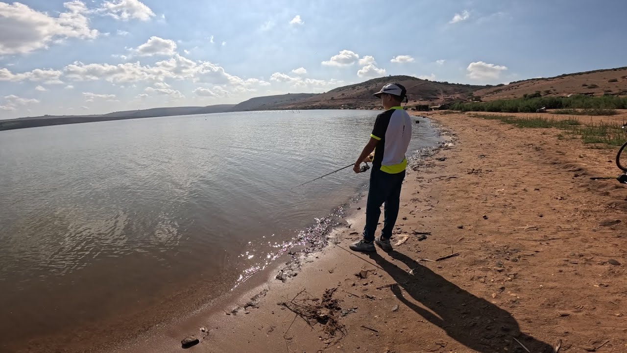 عدنا الى سد واد المالح مع الصياد الصغير على الدراجة الهوائية - نفوق الاسماك بشكل مفاجئ 🥲🎣✌️🚵‍♂️❤️