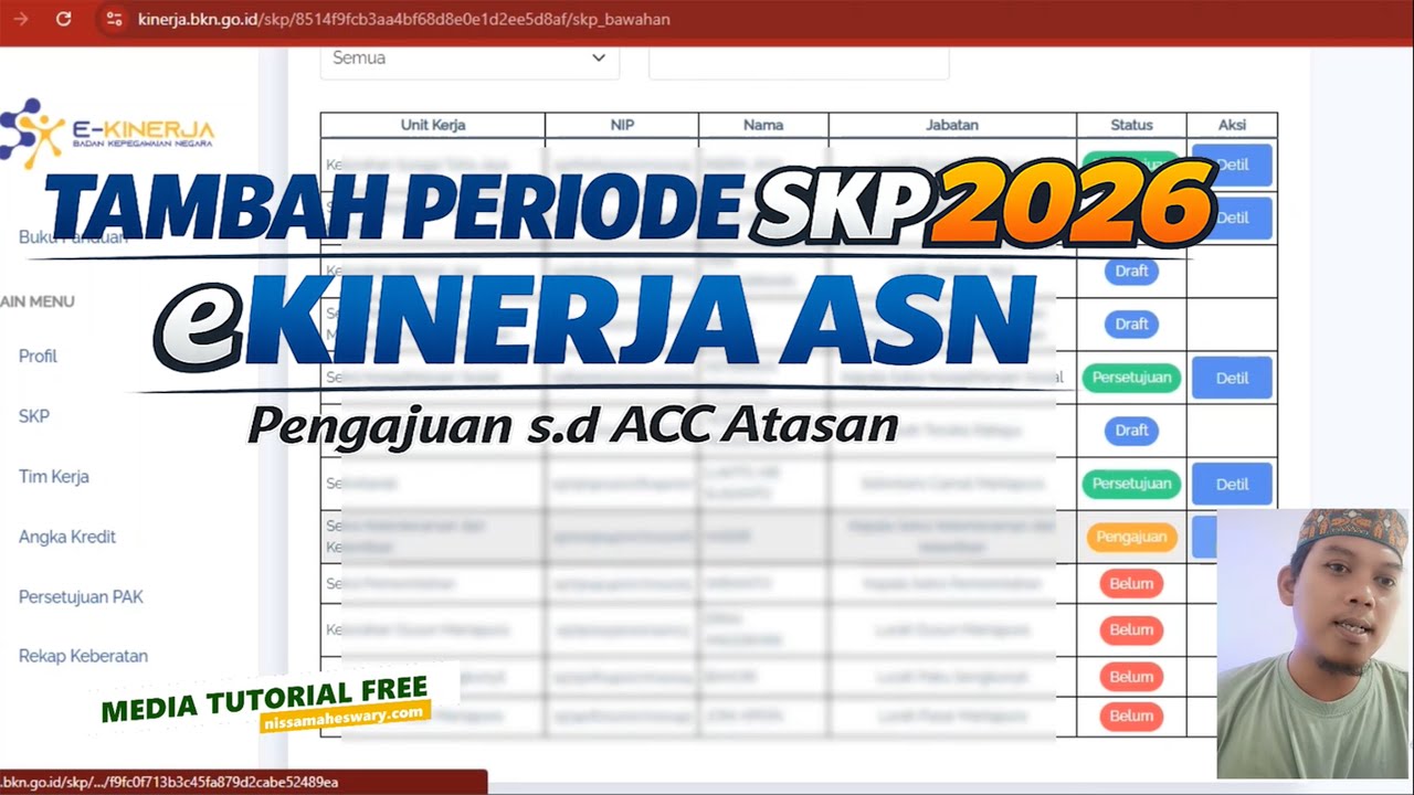 Tambahkan Periode SKP Tahun 2026 di e-Kinerja | Dari Pengajuan Sampai Persetujuan Atasan #SKP2026