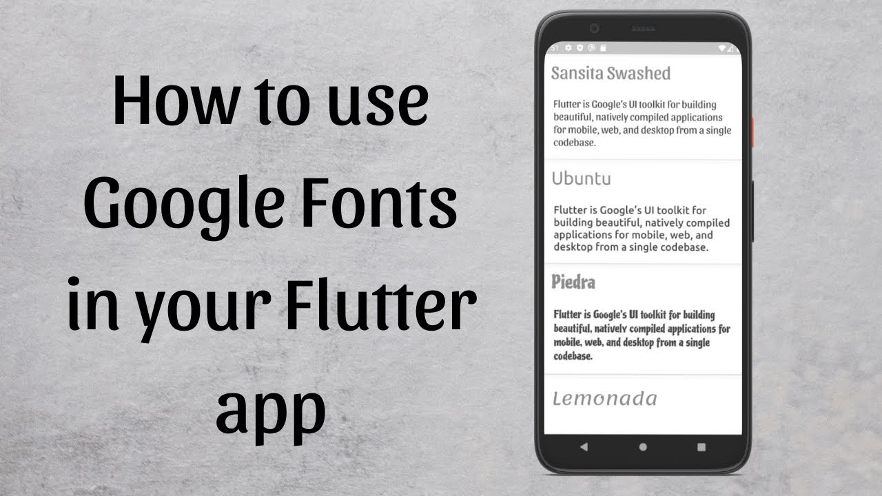 Using Google Fonts in Flutter: Speed Code