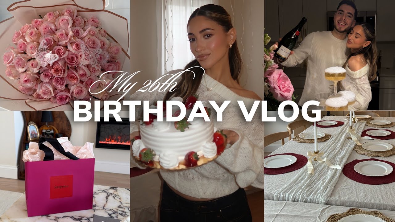 MY 26TH BIRTHDAY VLOG ❥ bday breakfast, dinner party, opening gifts & weekend fun!!