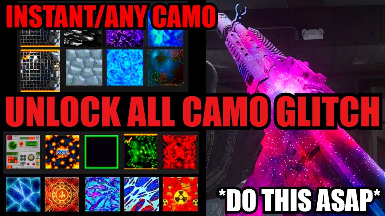 *do this asap* UNLOCK ALL CAMO GLITCH MW3! INSTANT/ANY CAMO/SECRET CAMO! MW3 GLITCHES/WARZONE GLITCH