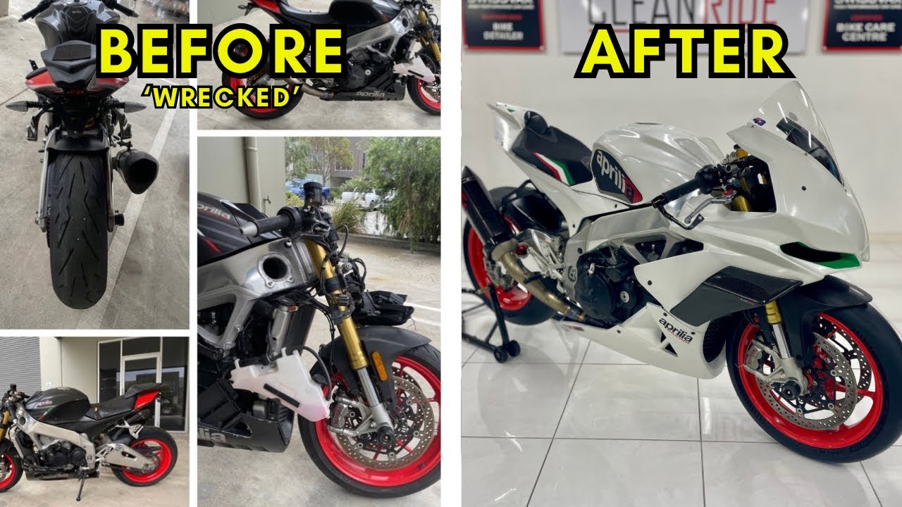 FULL BUILD - REBUILDING A CRASH DAMAGED 2017 APRILIA RSV4RR