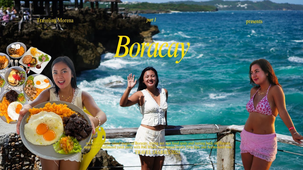 Boracay Vlog ⟡ Azalea hotel, new food spots, red whale party boat, trying luxury Tirta spa 🌴🌺🍍🌸