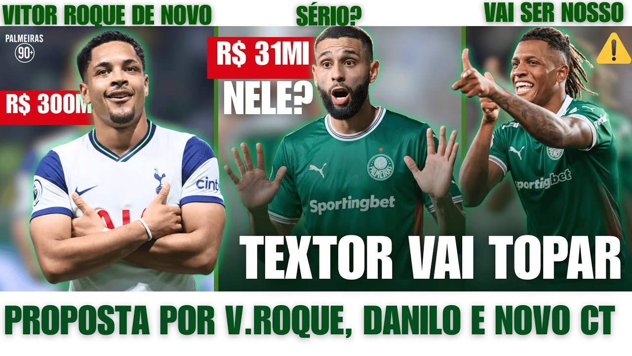 URGENTE! TOTTENHAM VEM POR VITOR ROQUE E A POLÊMICA DO ZAGUEIRO DE R$ 31 MILHÕES NO PALMEIRAS!