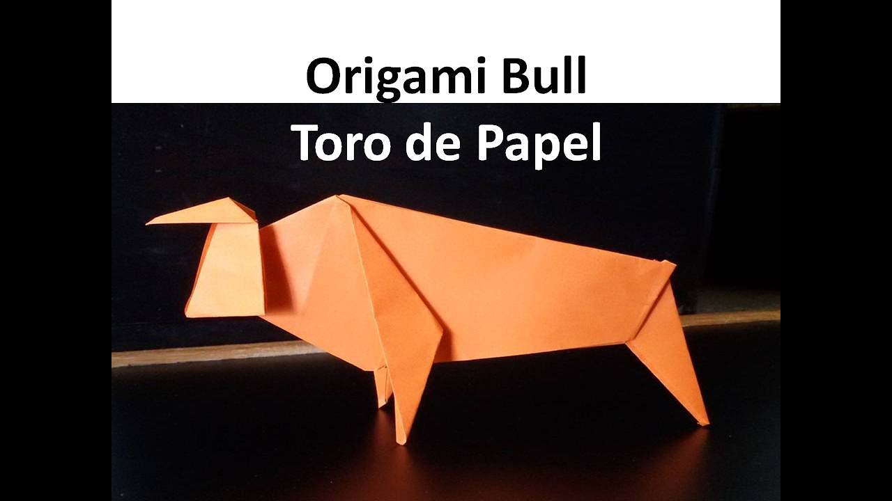 Origami Bull 🐂 or Cow 🐄, DIY Paper Crafts - Toro/ Vaca de Papel, Manualidades de Animales San Fermin