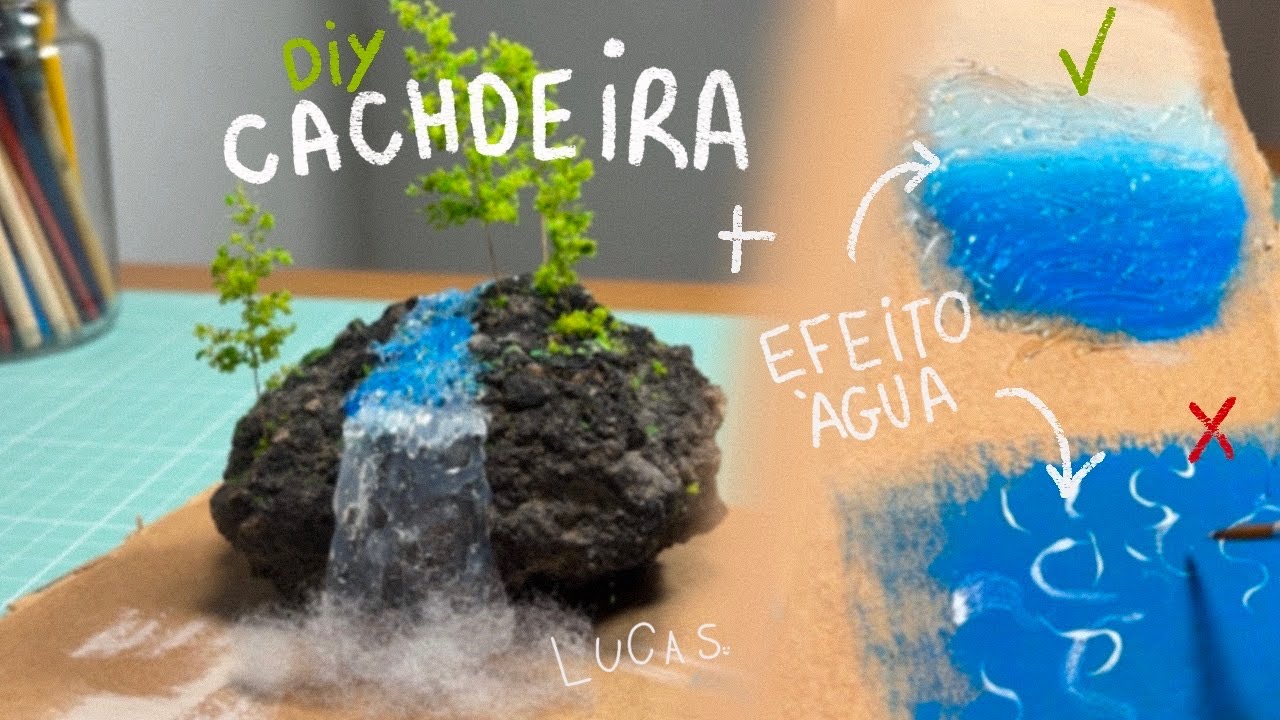 Como fazer cachoeira para maquete + dica de como simular água