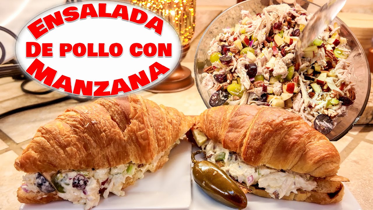 Ensalada De Pollo Con Manzana #comida #comidamexicana