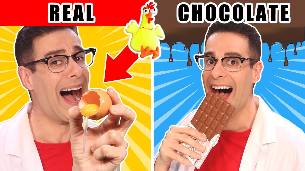 COMIDA DE CHOCOLATE VS COMIDA DE VERDAD | Challenge Bromas de Chocolate El Gallinero de Mike