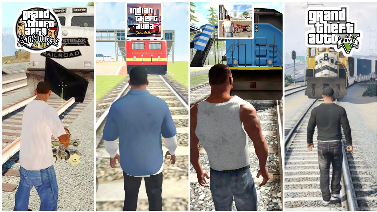 Franklin STOP THE TRAIN In All INDIAN GTA GAMES 😱