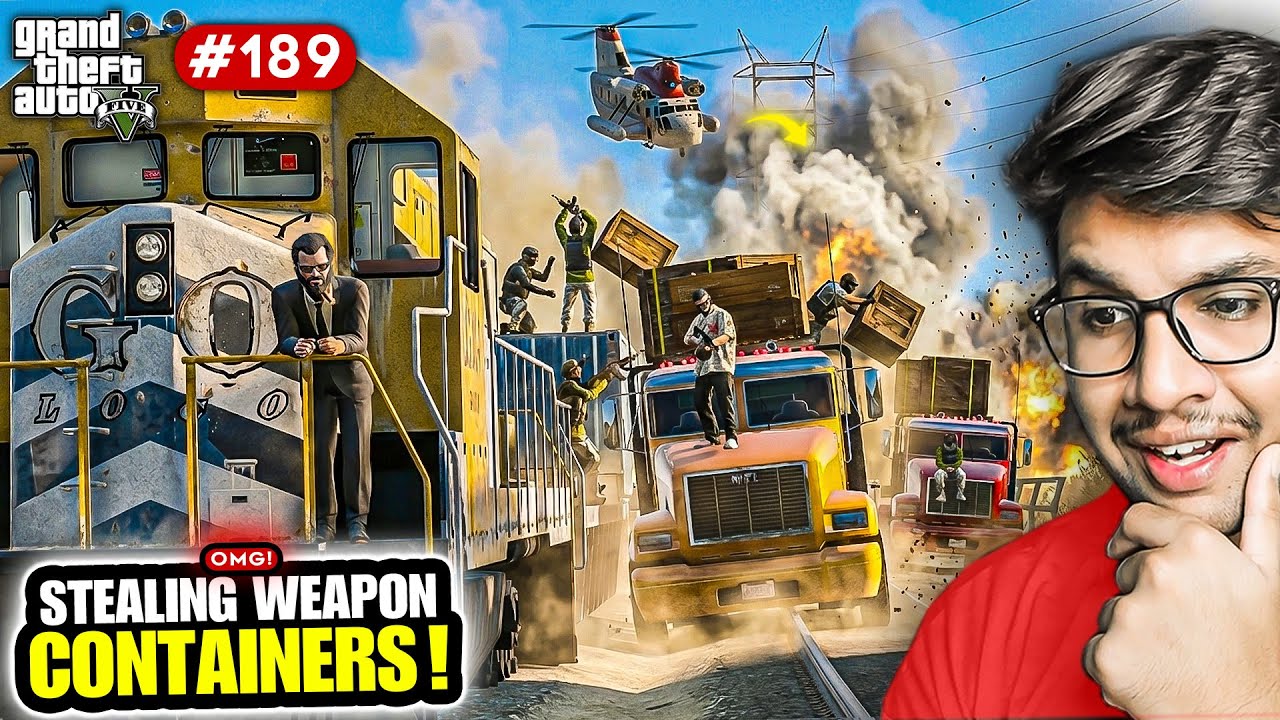 WE ROBBED THE BIGGEST WEAPON TRAIN | GTA V GAMEPLAY #189