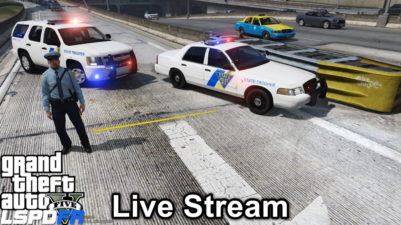 GTA 5 LSPDFR Police Mod 208 | New Jersey State Police | State Trooper Live Stream | Highway Patrol