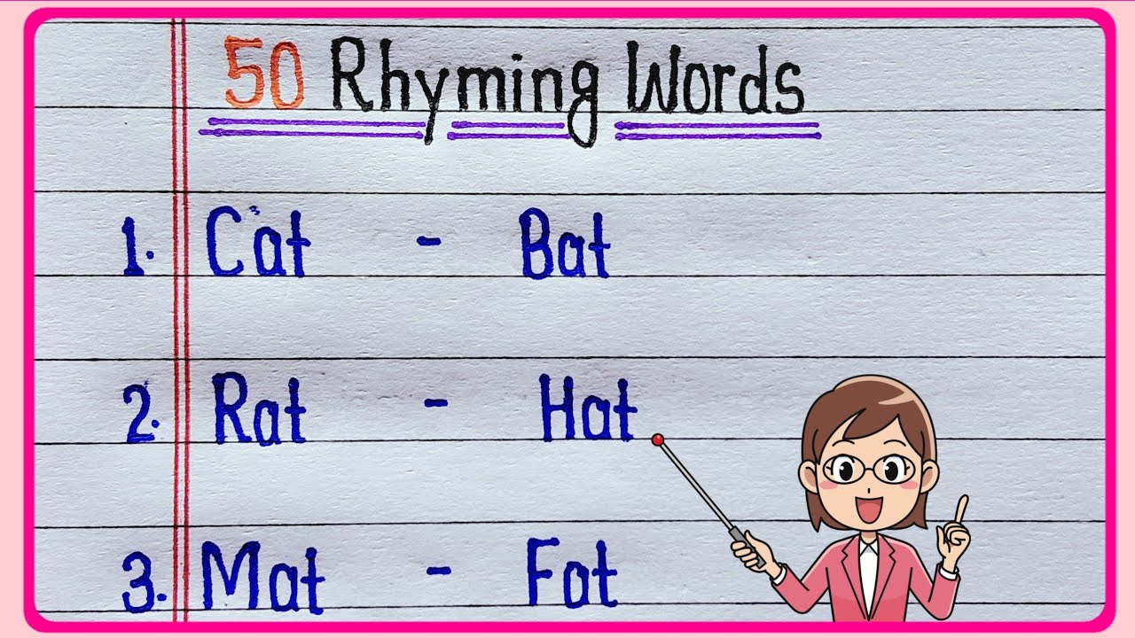 50 Rhyming Words || Rhyming Words in English || Rhyming Words 50 || Rhyming Words 