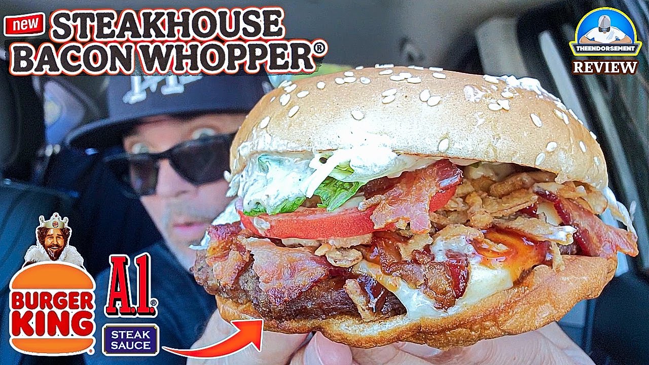 Burger King® Steakhouse Bacon Whopper Review! 🥩🏠🥓🍔 | Is This The BEST Whopper Ever? | theendorsement