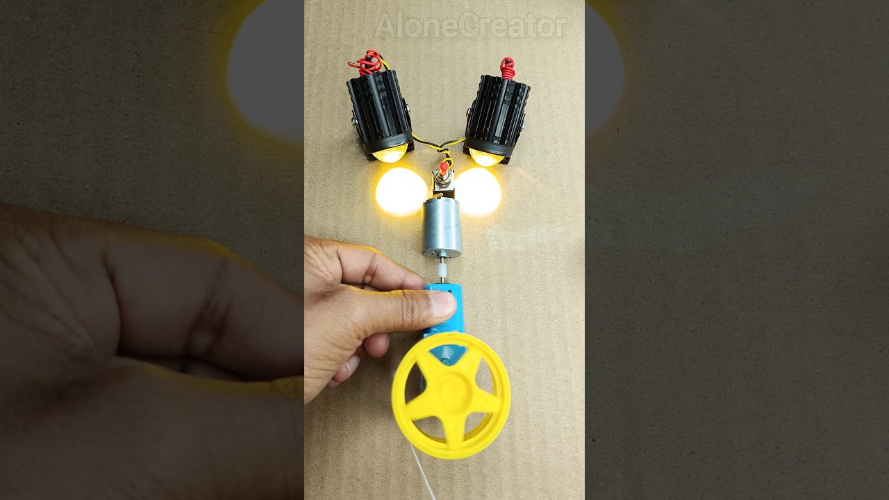 Manual Power Generator with Metal Gear & Dynamo #diy #scienceproject #innovation