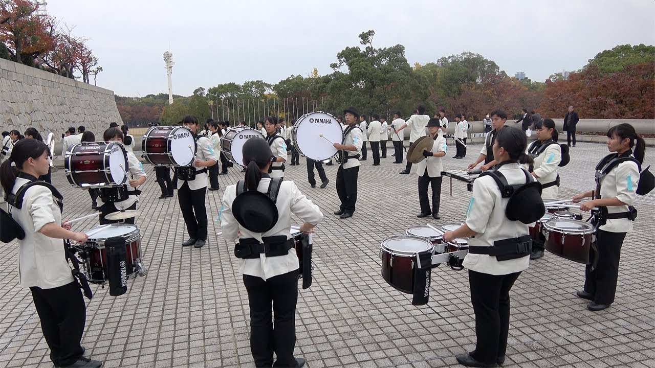 2019.11.24 熊本県立熊本工業高等学校吹奏楽部／【銀賞】第32回全日本マーチングコンテスト（高校以上の部）音出しの模様