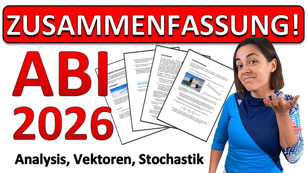 🚀🚀🚀 KOMPLETTE ZUSAMMENFASSUNG MATHE ABI 2026 | Analysis, Stochastik, Vektoren