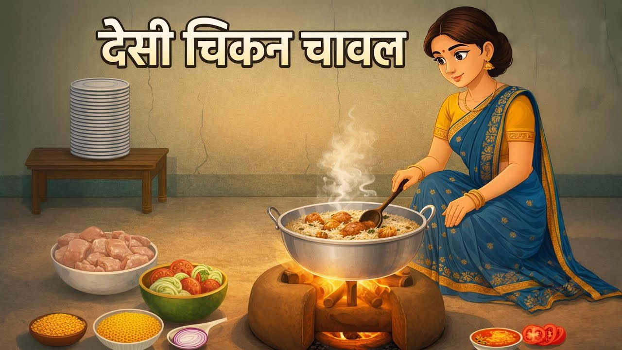 देसी चिकन चावल | Hindi story | Bedtime stories | Kahaniya | story | Moral stories | Hindi kahaniya 