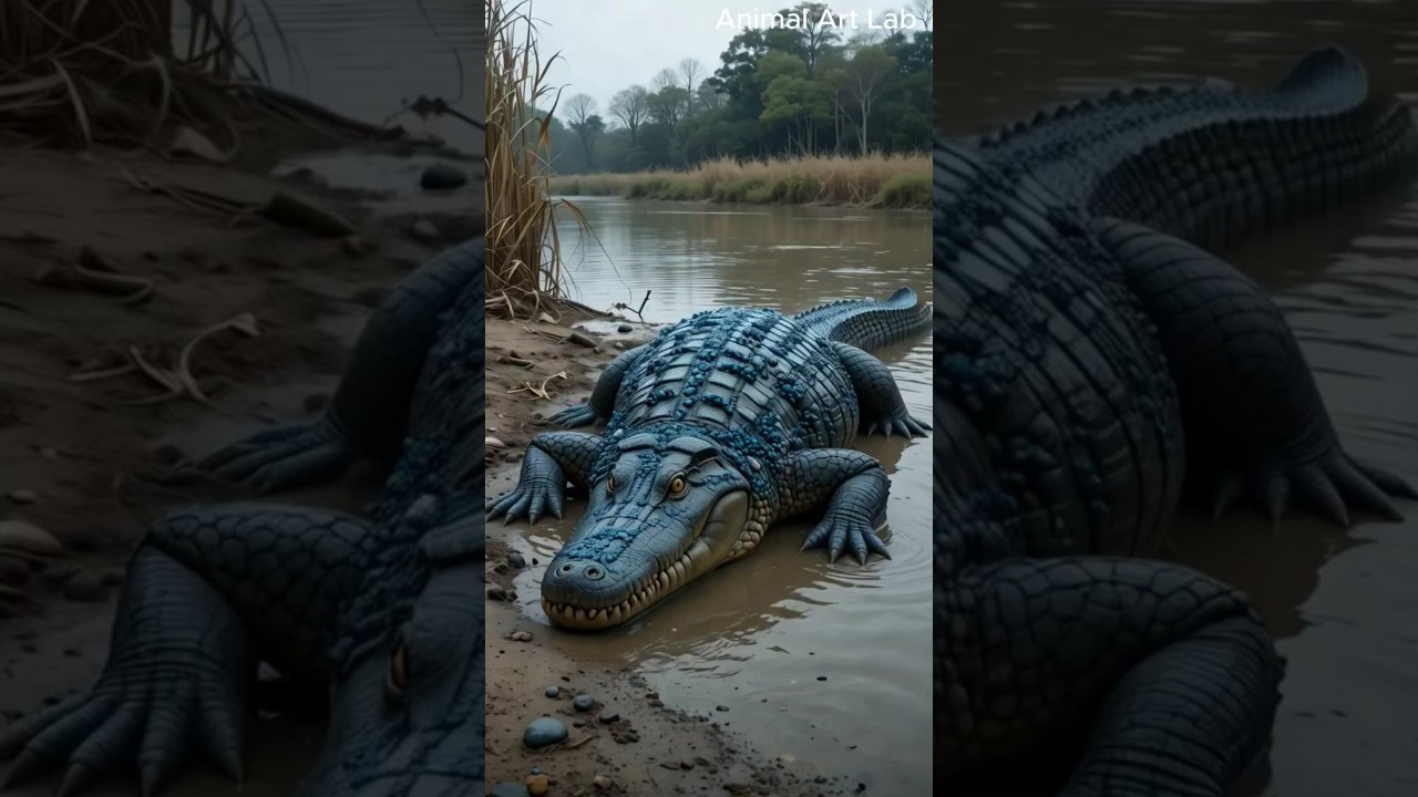 Crocodile Covered in Millions Of Blue Barnacles! #animalrescue #wildliferescue #crocodilerescue