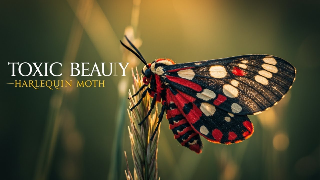 🌸 Harlequin Flower Moth: Nature&rsquo;s Painted Warrior 🦋 (Utetheisa pulchella) | Macro Documentary