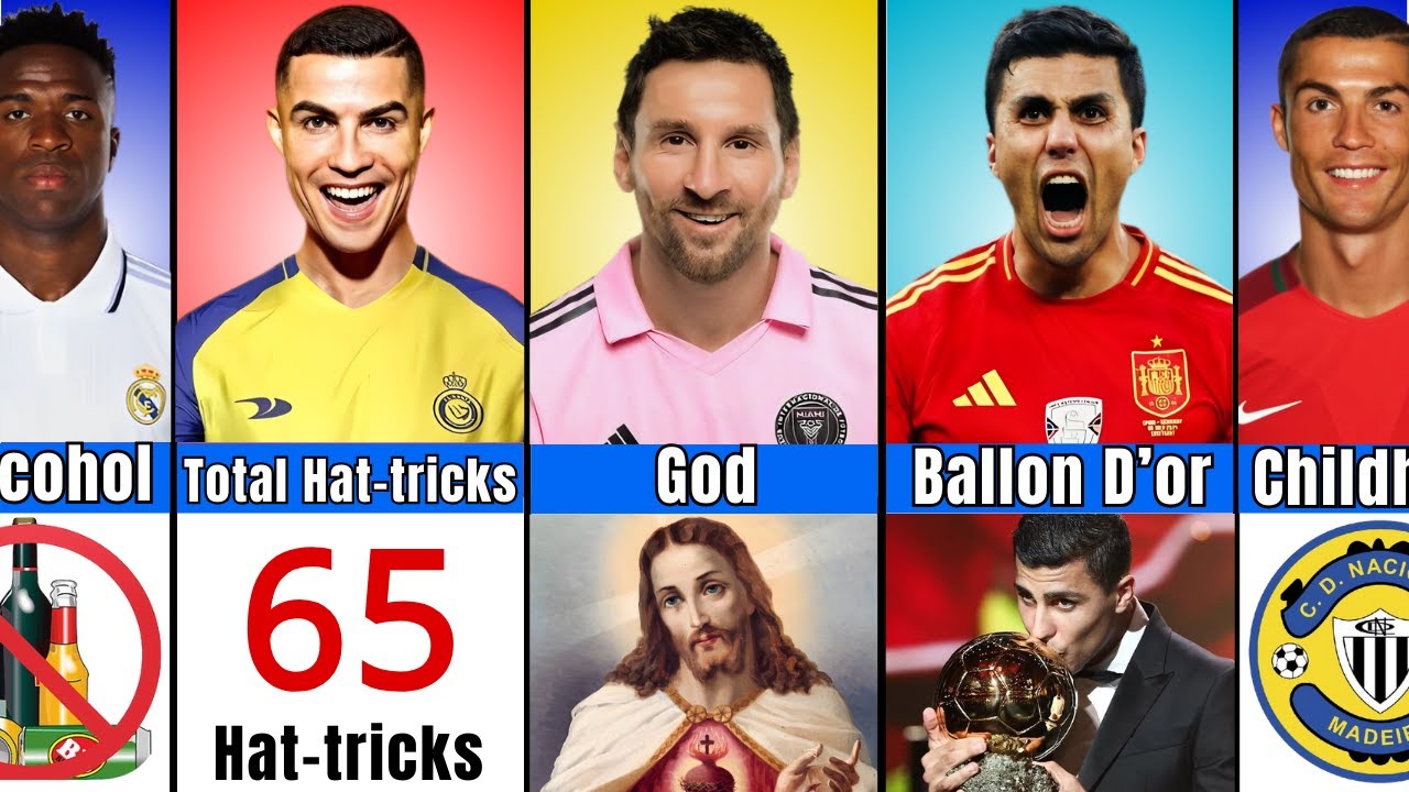 Comparison: Rodri vs Ronaldo vs Messi vs Vinicius | Ballon D'or 2024