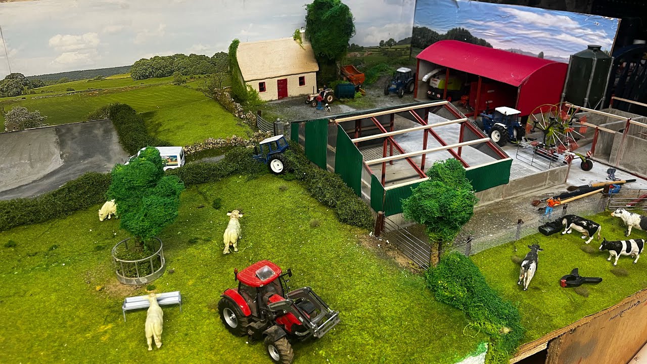 NEW BEEF FARM + SHED BUILDING + HILLS - The Big 1/32 Model Farm Diorama Build #5