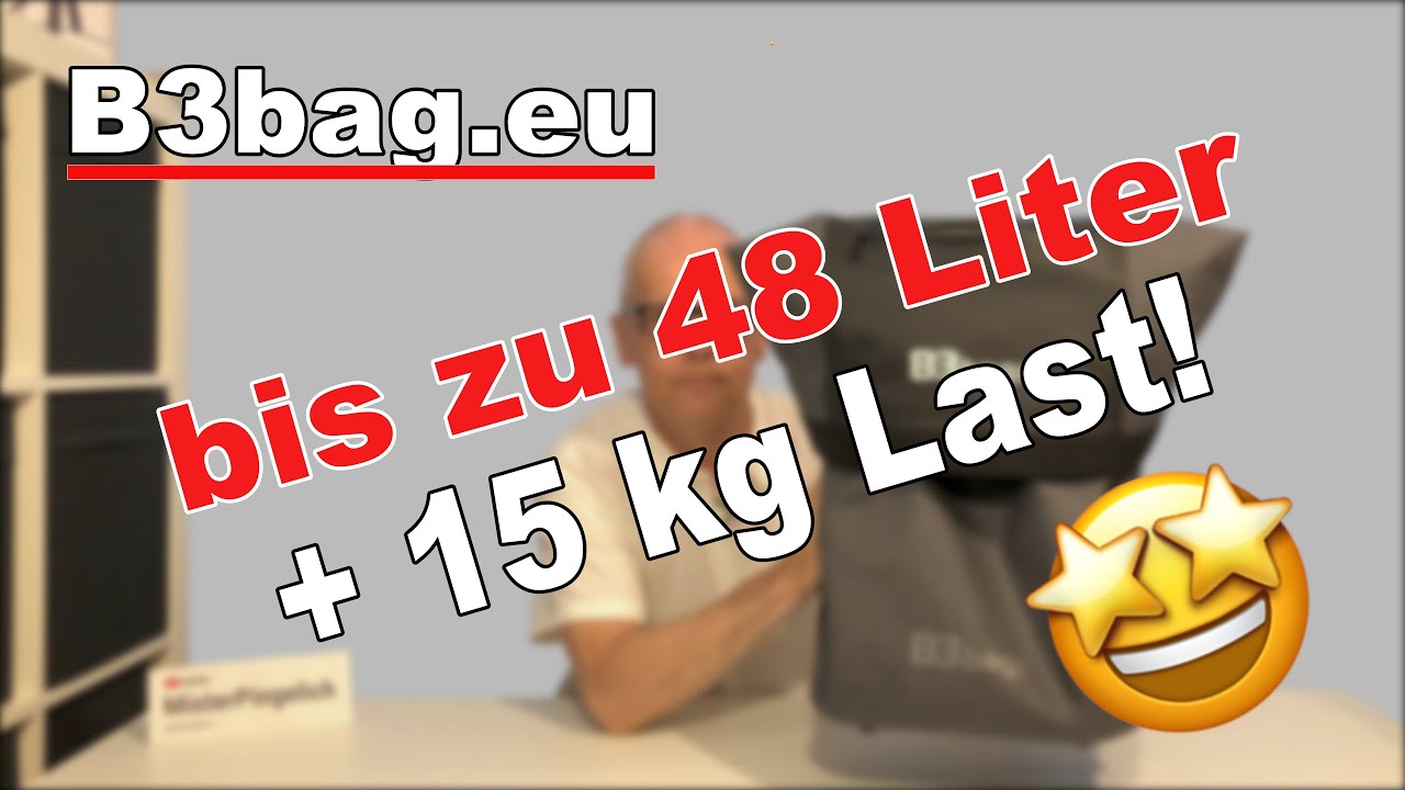 B3bag.eu - bis zu 48 Liter Volumen und 15 kg Zuladung! Wahnsinn! ⚠️🤩 Die Trolley-Gep&auml;cktr&auml;gertasche!