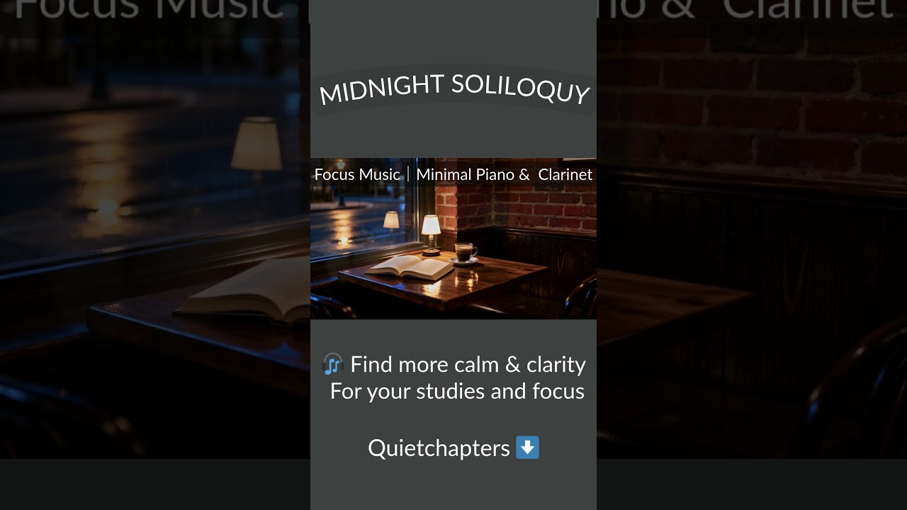 Study & Focus Music–Midnight Soliloquy| Minimal Piano & Clarinet 